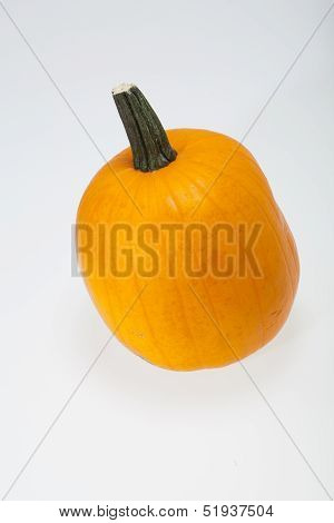 Fresh orange pumpkin isolated on white background