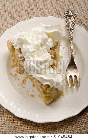Freshly Baked Crumb Cake On A Plate