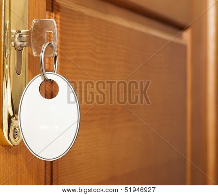 open door with key