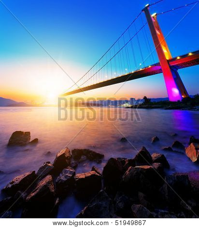 Sunset at Tsing Ma Bridge 