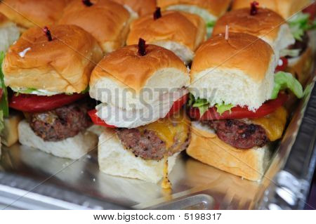 Mini ost hamburgare
