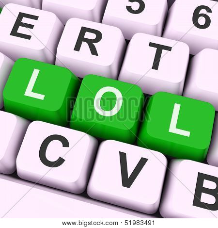 Lol Key Means Laughing Out Loud Funny Or Laugh.