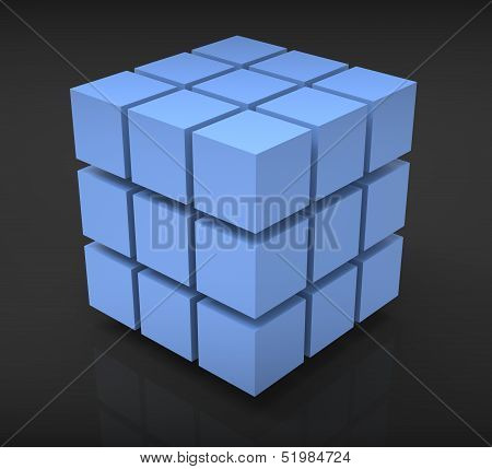 Built Blocks Structure Shows Fabrication