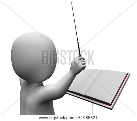 Musical Conductor Baton Shows Musician Orchestra Director Directing