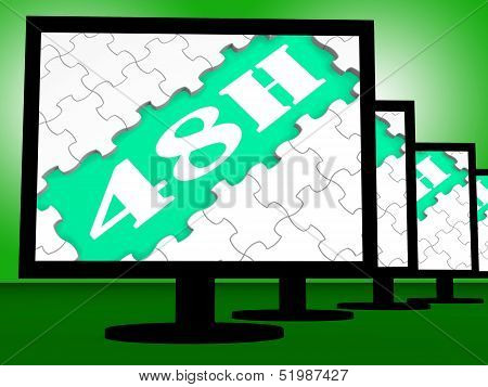 Forty Eight Hour On Monitors Shows 48H Delivery