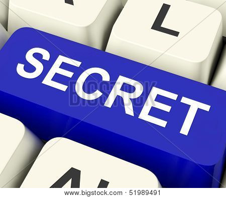 Secret Key Means Confidential Or Discreet.