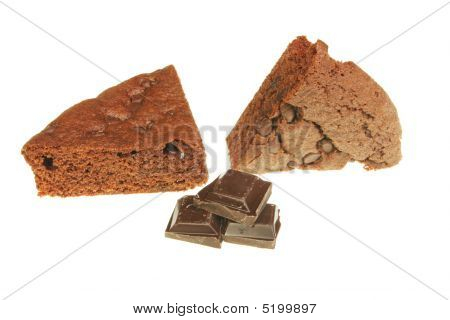 Brownie skiver og chokolade