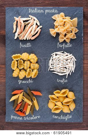 Set Of Traditional Italian Pasta