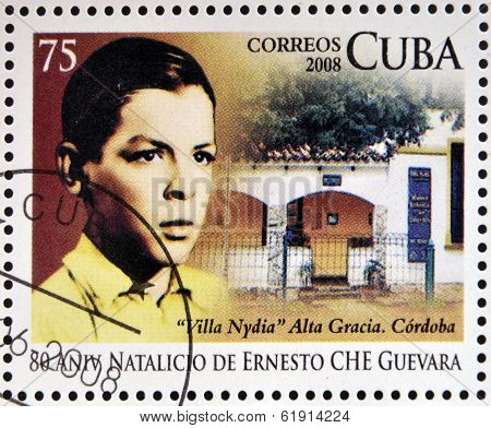 CUBA - CIRCA 2008: Stamp printed in Cuba dedicated to Ernesto Che Guevara