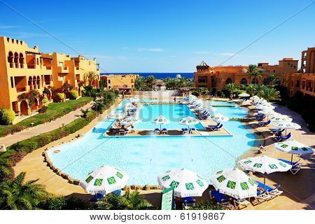 Sharm El Sheikh, Egypt -  November 28: The Tourists Are On Vacation At Popular Hotel On November 28,