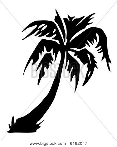 Tropické Palm Tree silueta