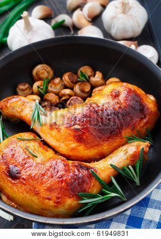 Roasted chicken legs