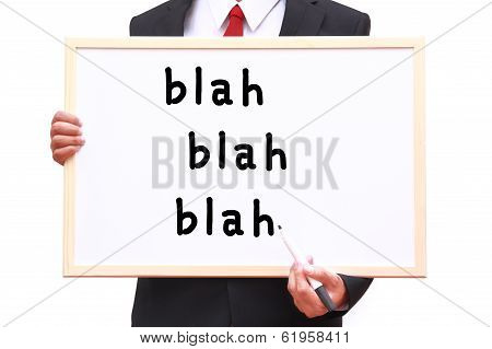 Businessman Showing Idea On White Board