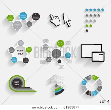 Collection of Infographic Templates for Business Vector Illustra