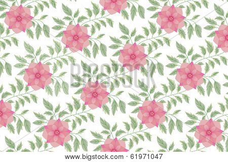 Abstract Elegance Seamless Pattern With Floral Background