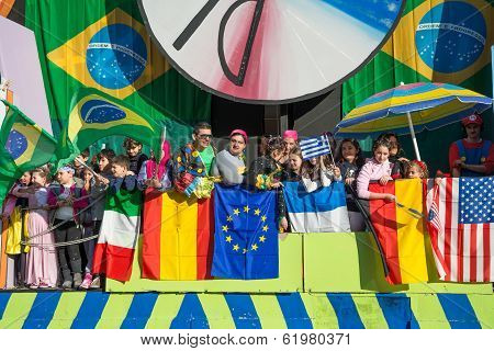 Costumed People In Carnival