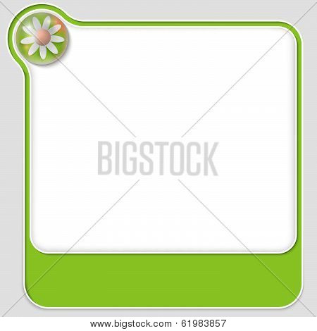 Green Vector Text Boxes With Flower