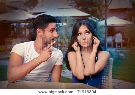 Cute Young Couple Arguing