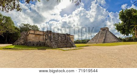 Mexico,  Chichen Itza - Kukulcán Pyramid With Venus Platform