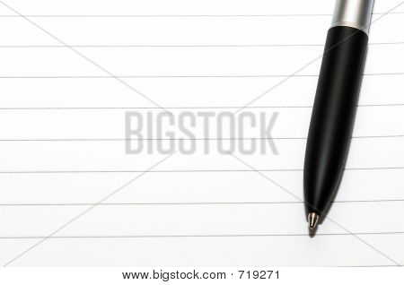 leer leere Ring, Notepad, eine Feder