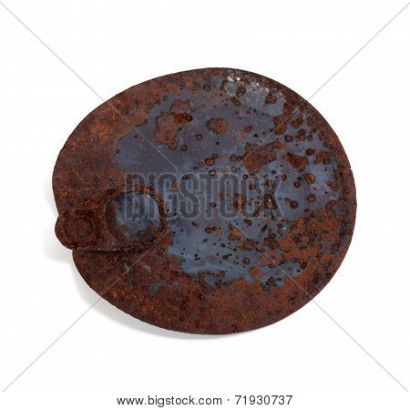 Old Rusty Cap Of Tin Can