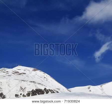 Ski Resort At Sun Winter Day