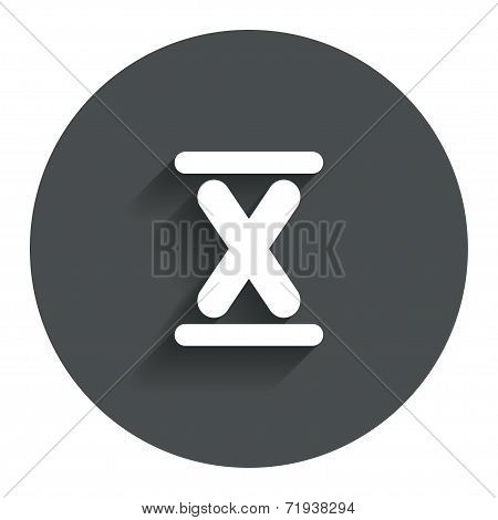 Roman numeral ten icon. Roman number ten sign.