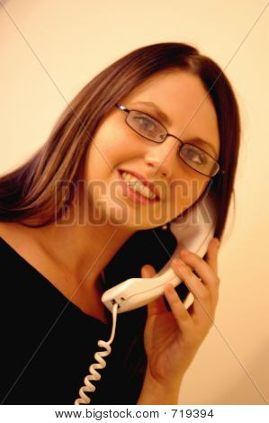 Smiling Phone Girl