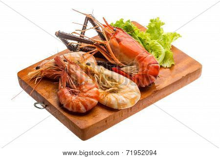 Giant Freshwater Prawn And King Prawns