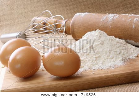 Ingredients to bake