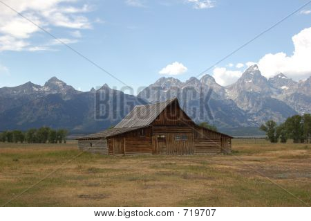 Mormon rij schuur met Tetons