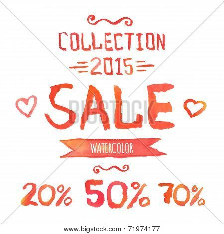 Sale watercolor