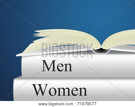 Women Books Means Woman Fiction And Lady