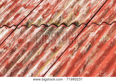 Red Corrugated Asbestos Roof