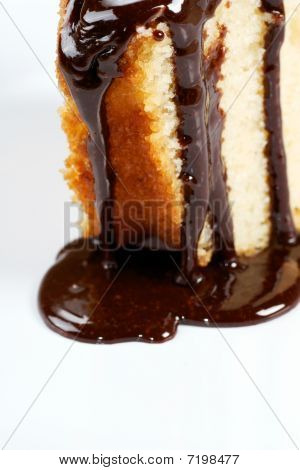 biscuit met chocolade siroop