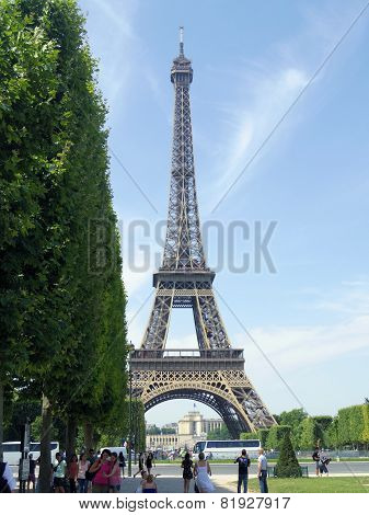 Paris France - July 2014 -eiffel Tower Tourist