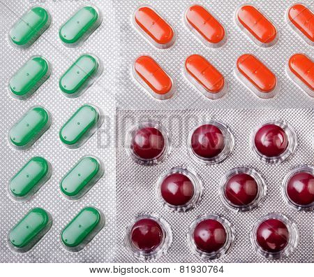 Three Section Pill Bacjground