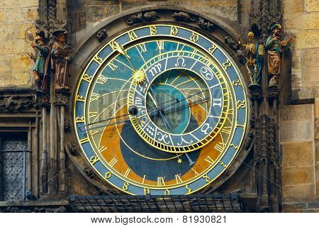 Prague Astronomical Clock Orloj in the Old Town Square