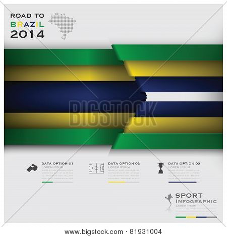 Road To Brazil 2014 Football Tournament Sport Infographic