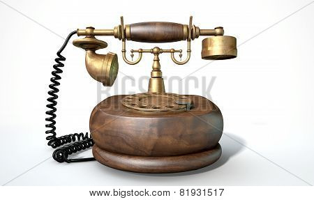 Vintage Telephone Isolated