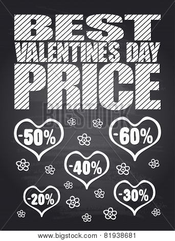 Big Sale Valentine's Day chalkboard card