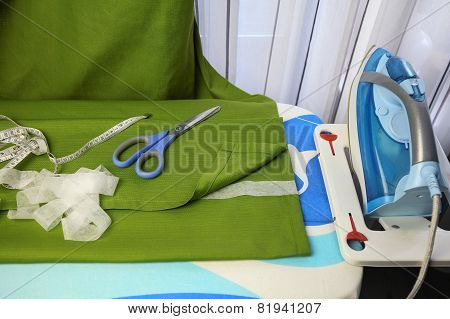 Shorten curtains with iron and tape