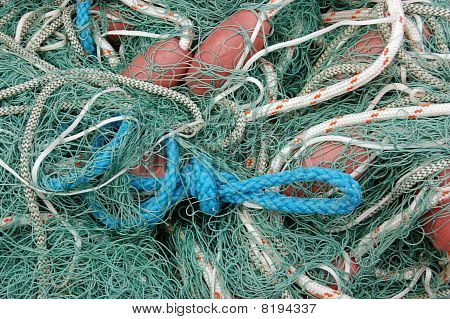 Reti da pesca e corda