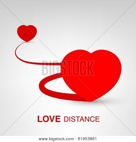 Valentine's Day creative concept - Love Distance
