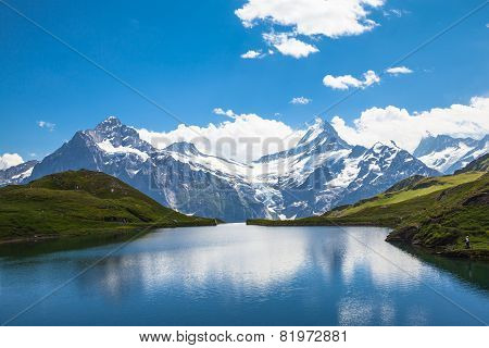 Bachalpsee And The Snow Peaks Of Jungfrau Region