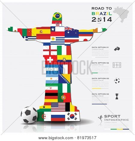 Road To Brazil 2014 Football Tournament Sport Infographic