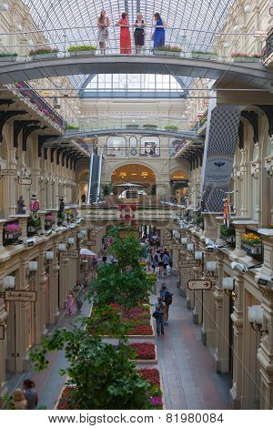 Balconies, Escalators And People In Gum Store