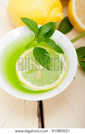 Mint Infusion Tea Tisane With Lemon