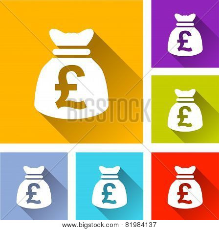 Pound Sterling Bag Icons