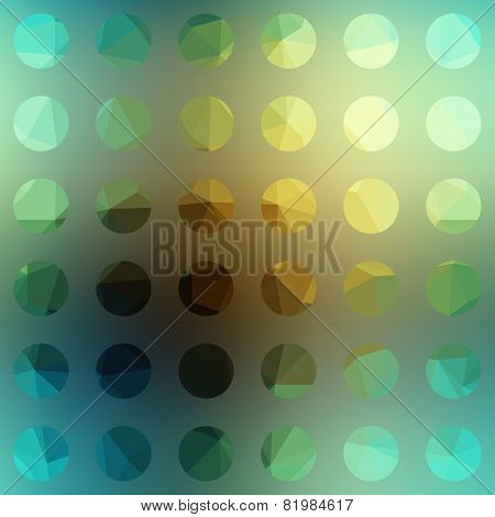 Ornament with polka dots of glossy and matte elements.